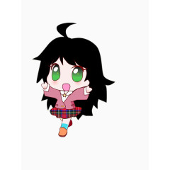 卡通大眼女孩
