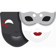 面具卡通手绘图标元素