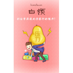 卡通职业教育培训宣传海报