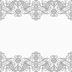 精美花纹花边无缝背景