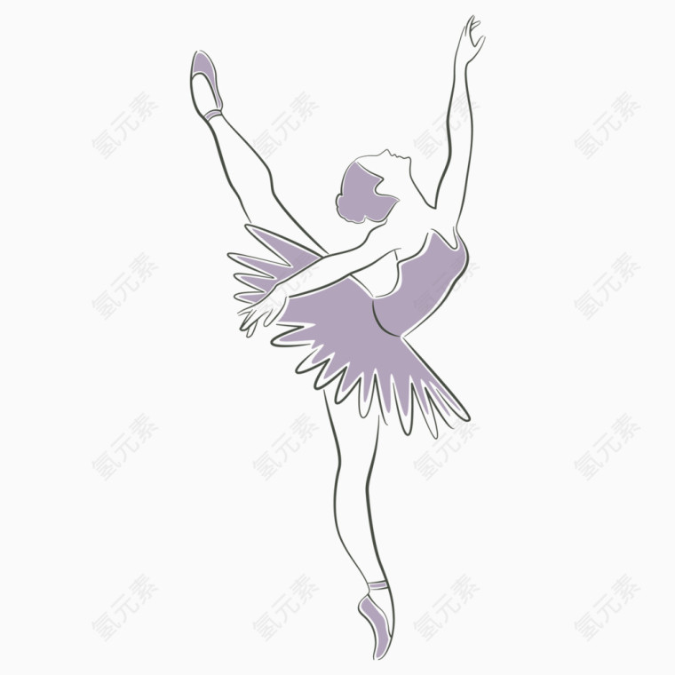 芭蕾舞者简笔画