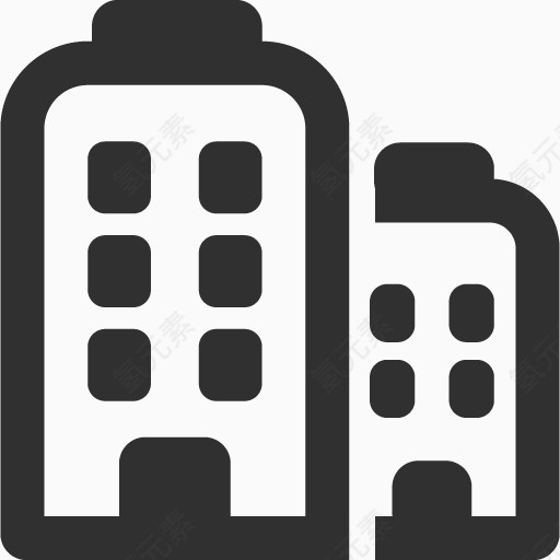 公司建筑Mono-business-icons