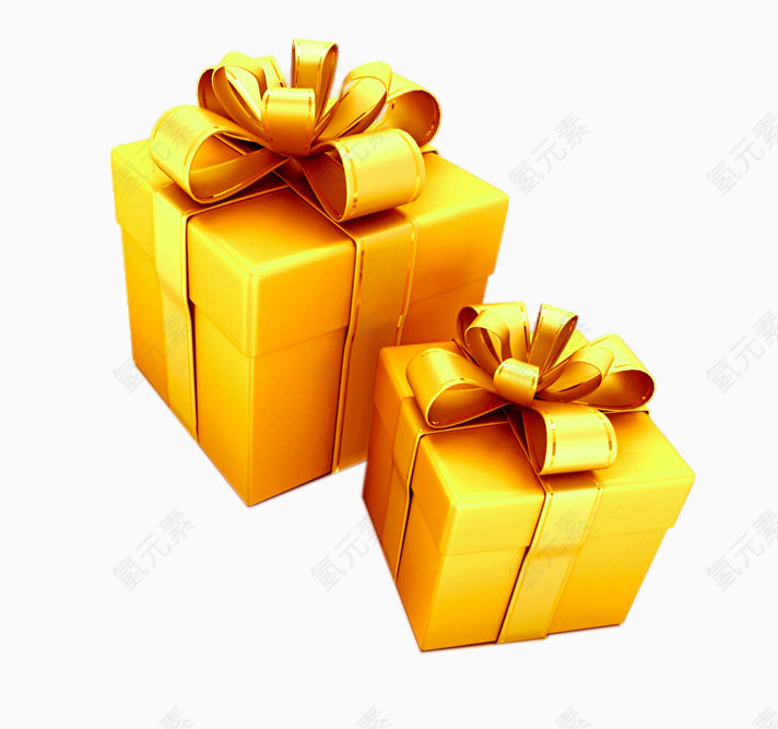 金黄色礼品盒