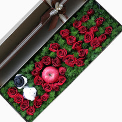 玫瑰花苹果礼盒