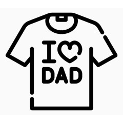 卡通线性短袖爱爸爸