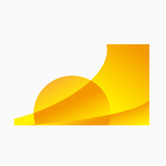 黄色圆形名片底纹