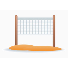 矢量沙滩排球网