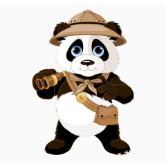 卡通手绘大熊猫
