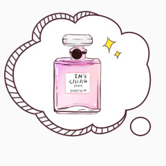 卡通手绘香水