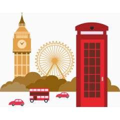 卡通英国风建筑