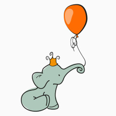 卡通气球小象-01