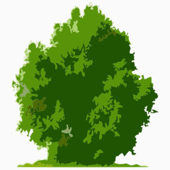 手绘绿色植物树木