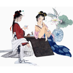 水墨画中的人物