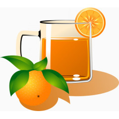 手绘橘子汁