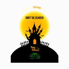矢量万圣节恐怖城堡