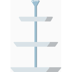 三层盘子矢量图