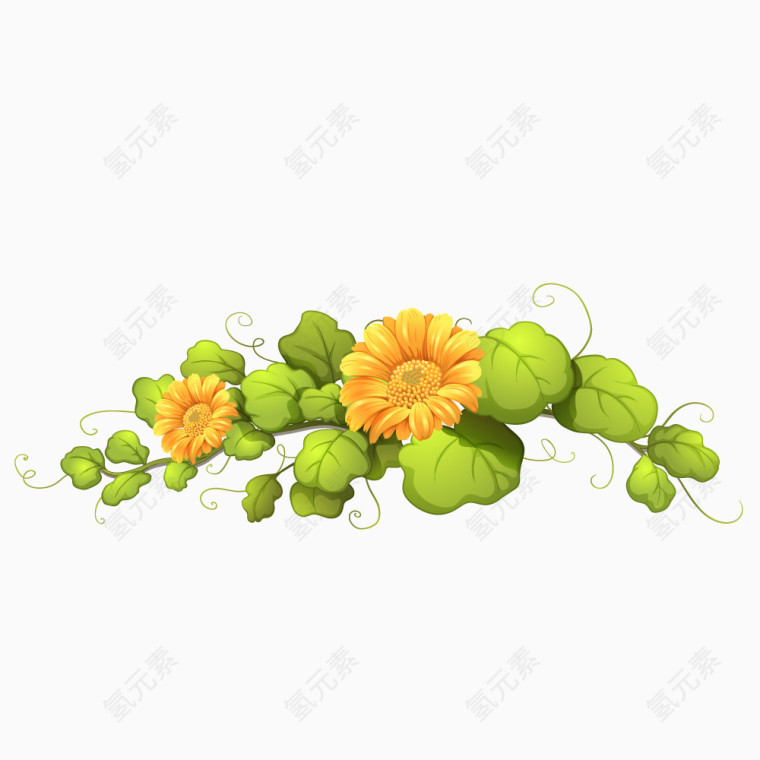 卡通手绘花朵