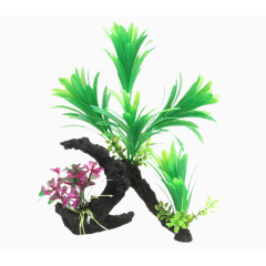 仿真沉木树枝树根水草
