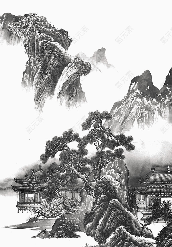 远山云雾