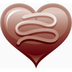 卡通手绘巧克力爱心 