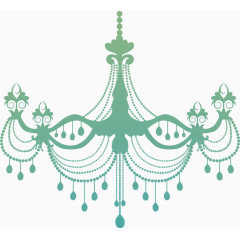 欧式吊灯剪影