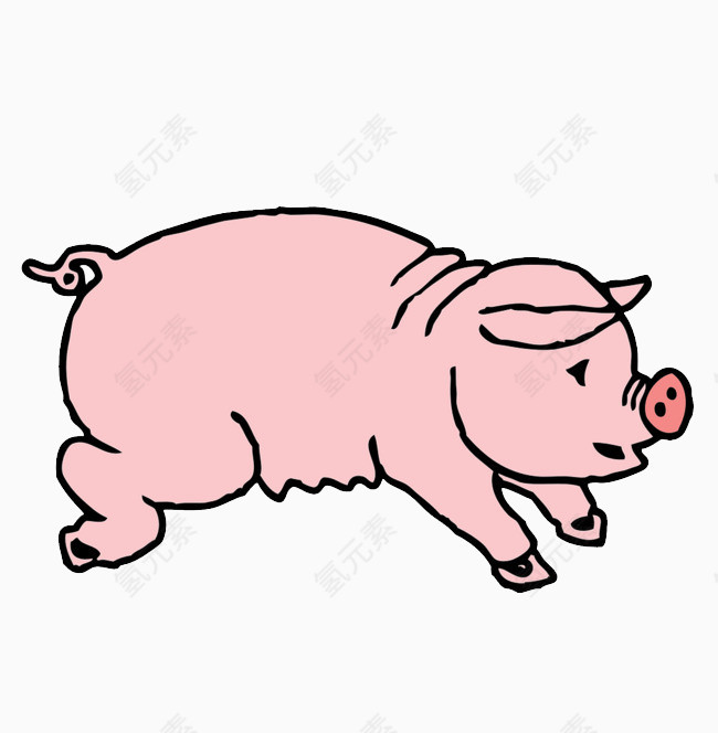 奔跑的粉红猪