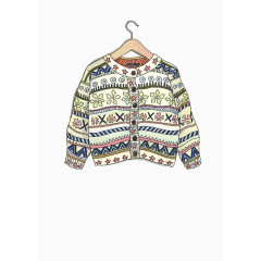 民族风花纹上衣