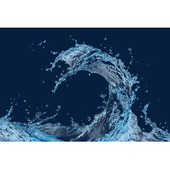 蓝色素材水花元素护肤梦幻水