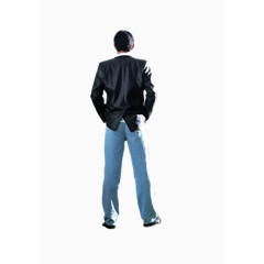 人物男士背影装饰素材