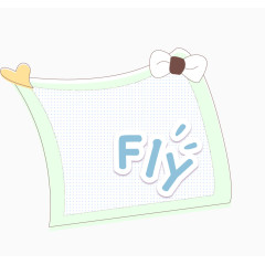 蓝色边框小贴纸