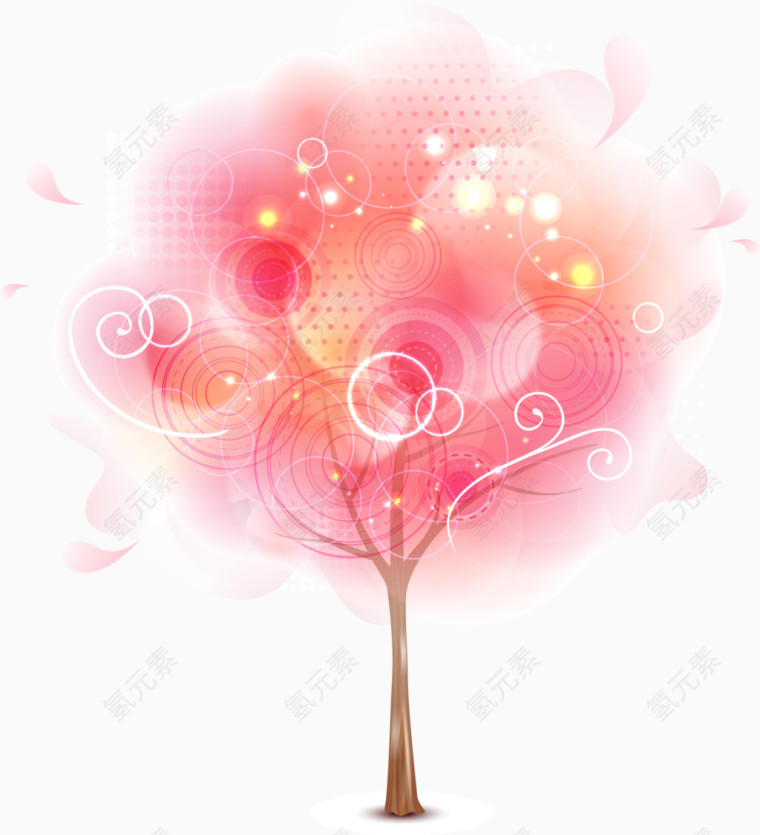 春天绿树矢量素材