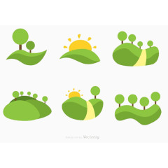 草原森林广阔太阳