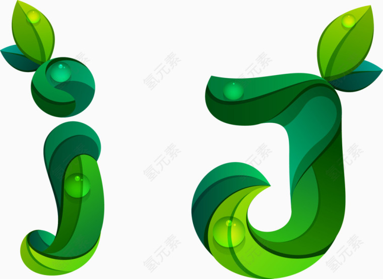 春天气息的英文艺术字-IJ