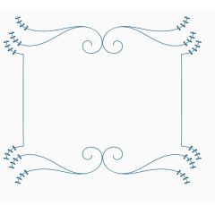 清新蓝色文本框相框边框