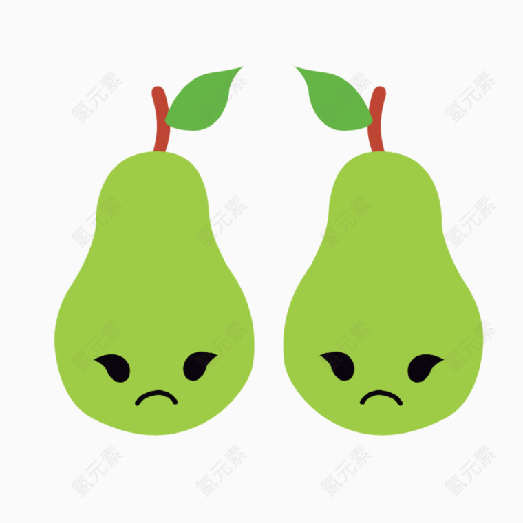 六一儿童节卡通装饰梨子