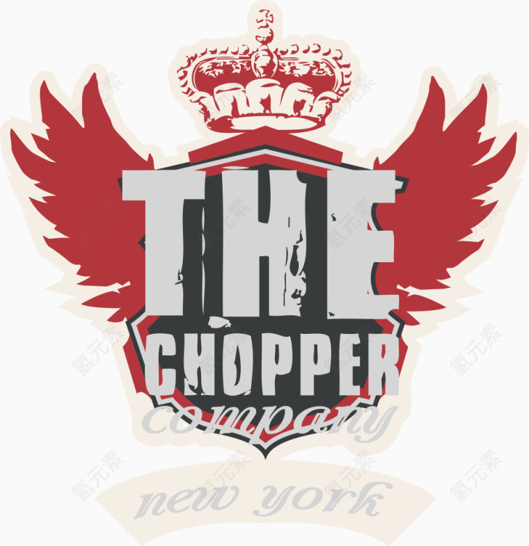 矢量欧美翅膀印花