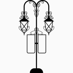 简笔手绘欧式路灯