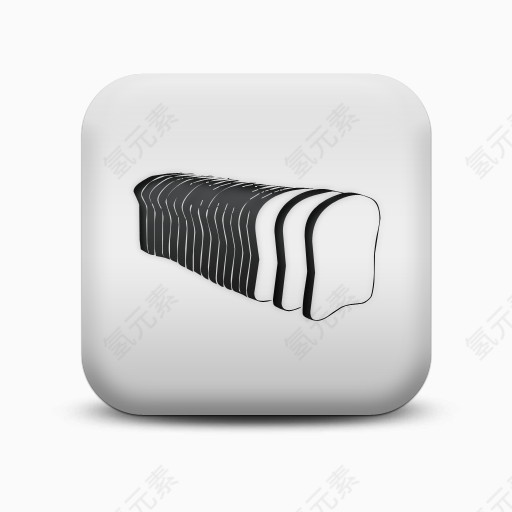 磨砂白广场图标食品饮料食品面包SC食品饮料图标