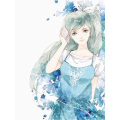 清新手机背景女孩