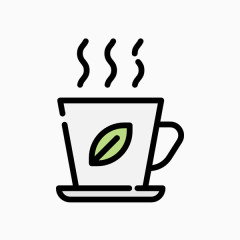 热气腾腾的咖啡 卡通