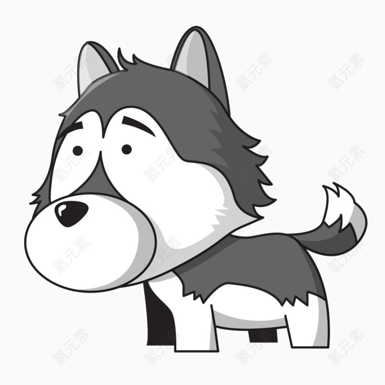 可爱卡通手绘小狗