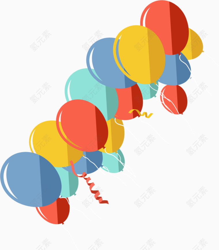 气球卡通手绘装饰元素漂浮元素