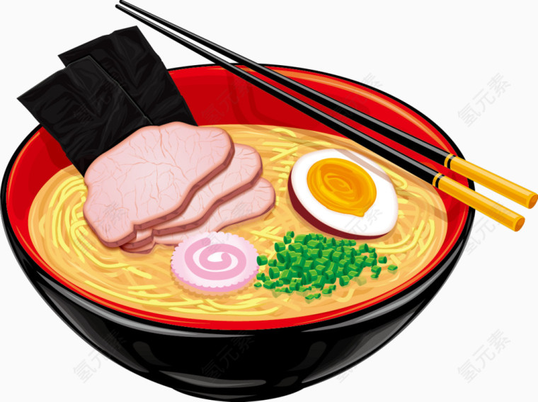 日式拉面素材