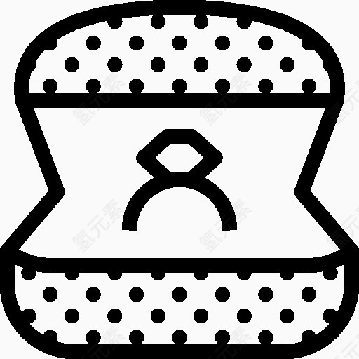 假期订婚戒指图标