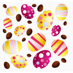 复活节彩蛋背景集合元素