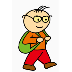 卡通简约小男孩