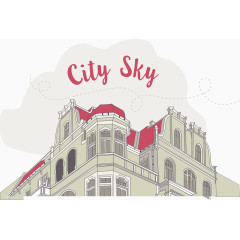 矢量城市建筑一角