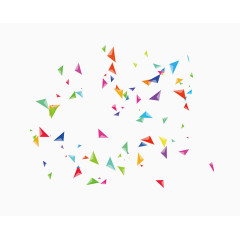 漂浮彩色三角形