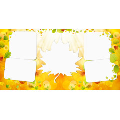 枫叶边框矩形边框