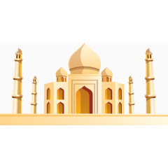 卡通印度宫殿泰姬陵